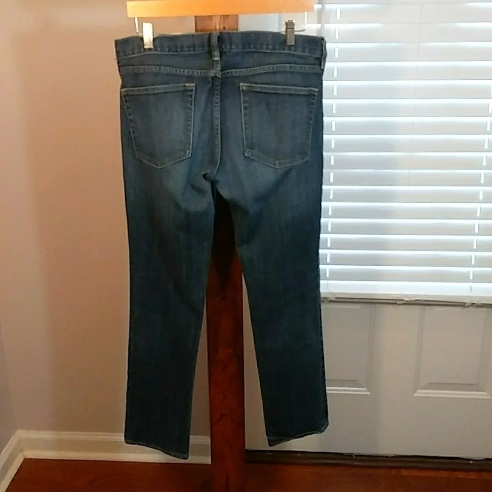 J Crew Basic Matchstick Stretch Womens Blue Denim Capri Jean Pants Size 30